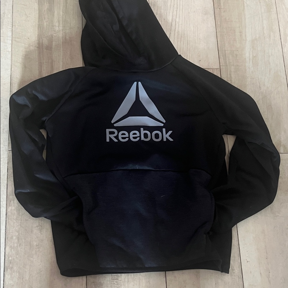 Reebok Black Hoodie with Grey Logo